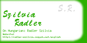 szilvia radler business card